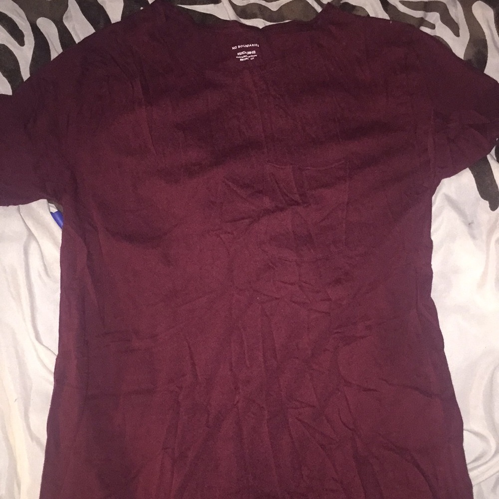 Burgundy shirt